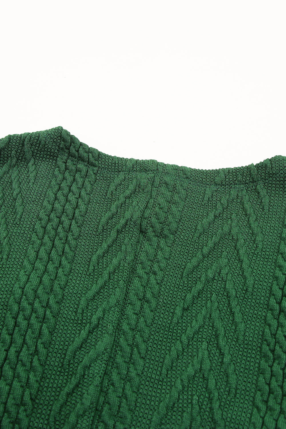 Green Drop Shoulder Textured Cardigan