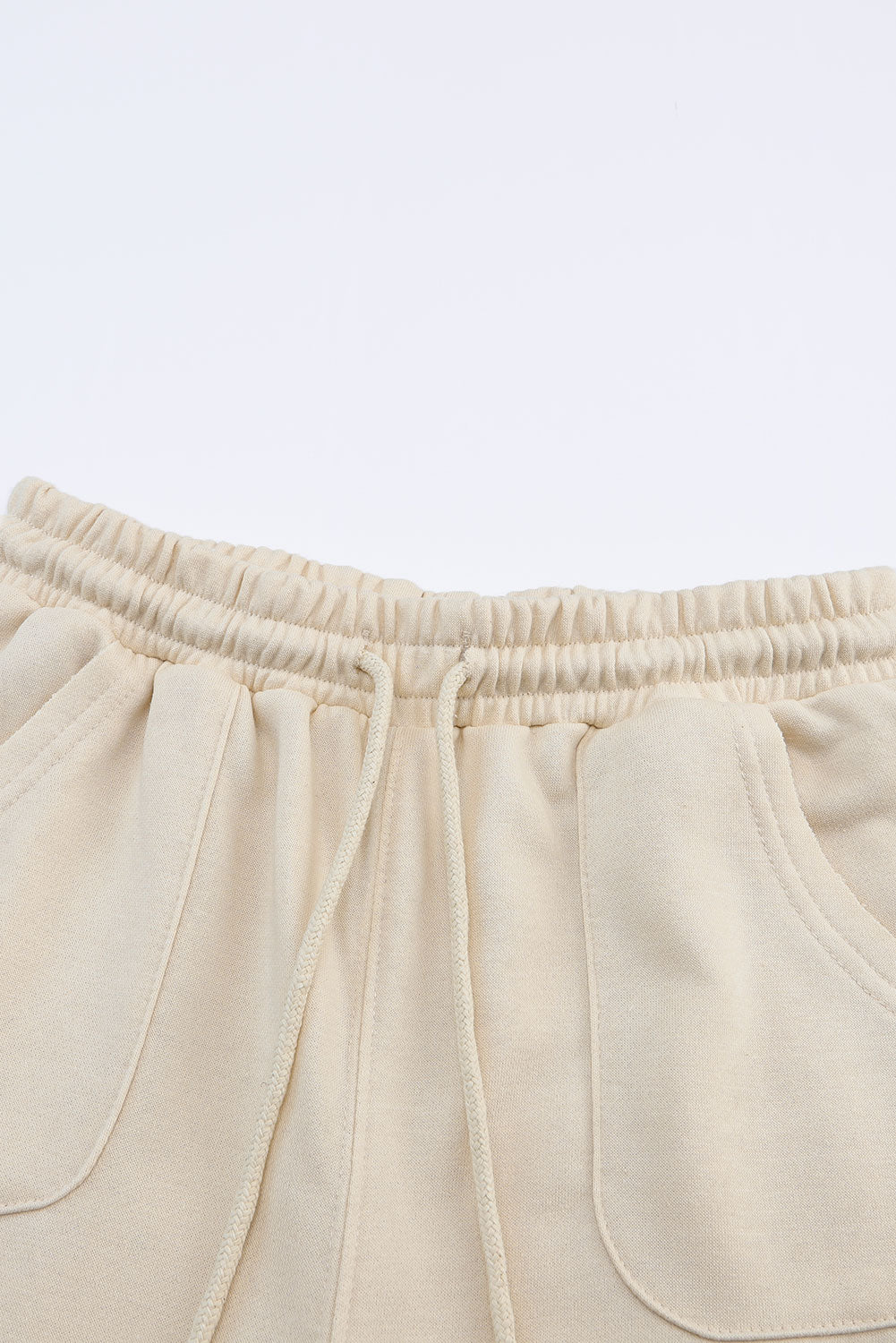Apricot Mineral Washed Drawstring Retro Wide Leg Pants