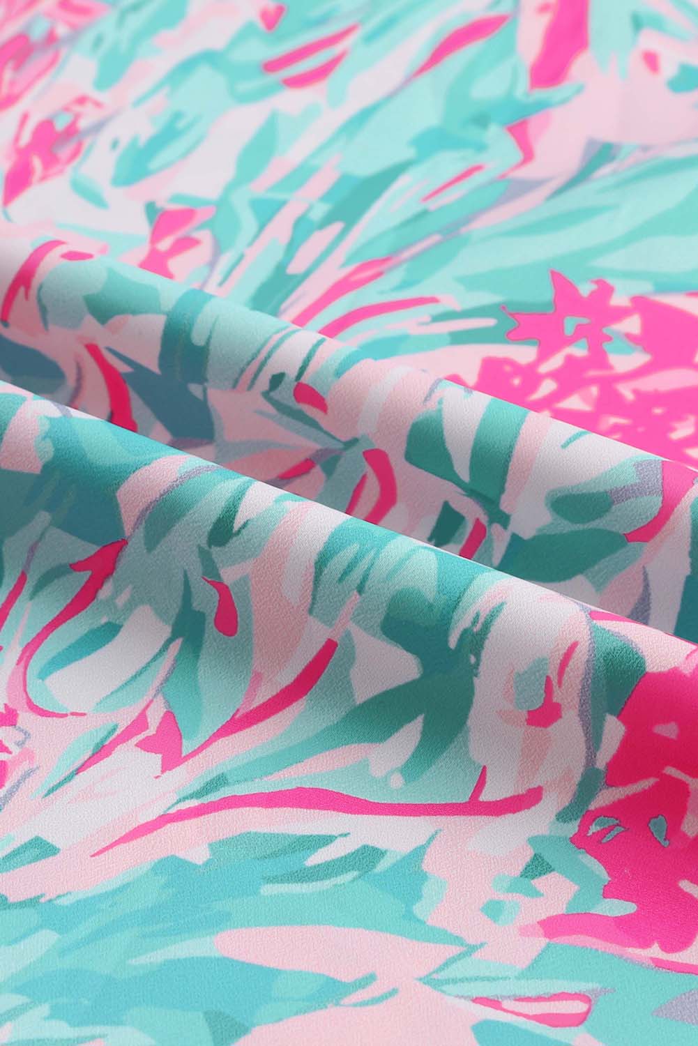 Sky Blue Floral Print Knotted High Waist Sleeveless Jumpsuit