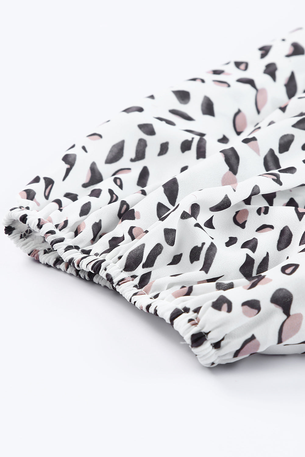 Cheetah Spotted Plus Size Off Shoulder Blouse