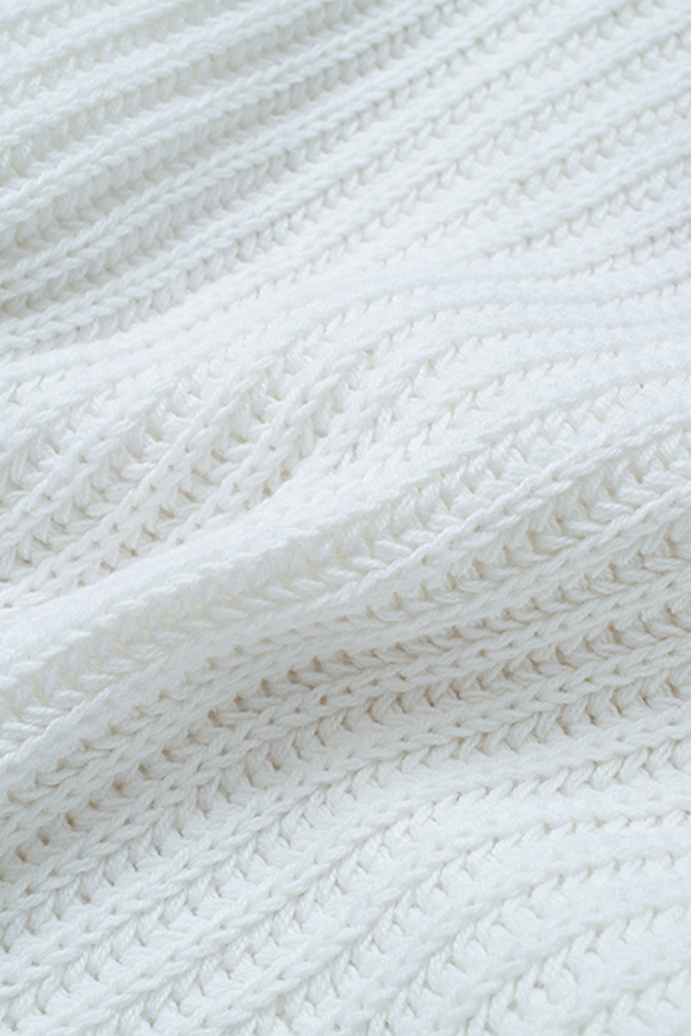 White Tainted Love Cotton Distressed Sweater