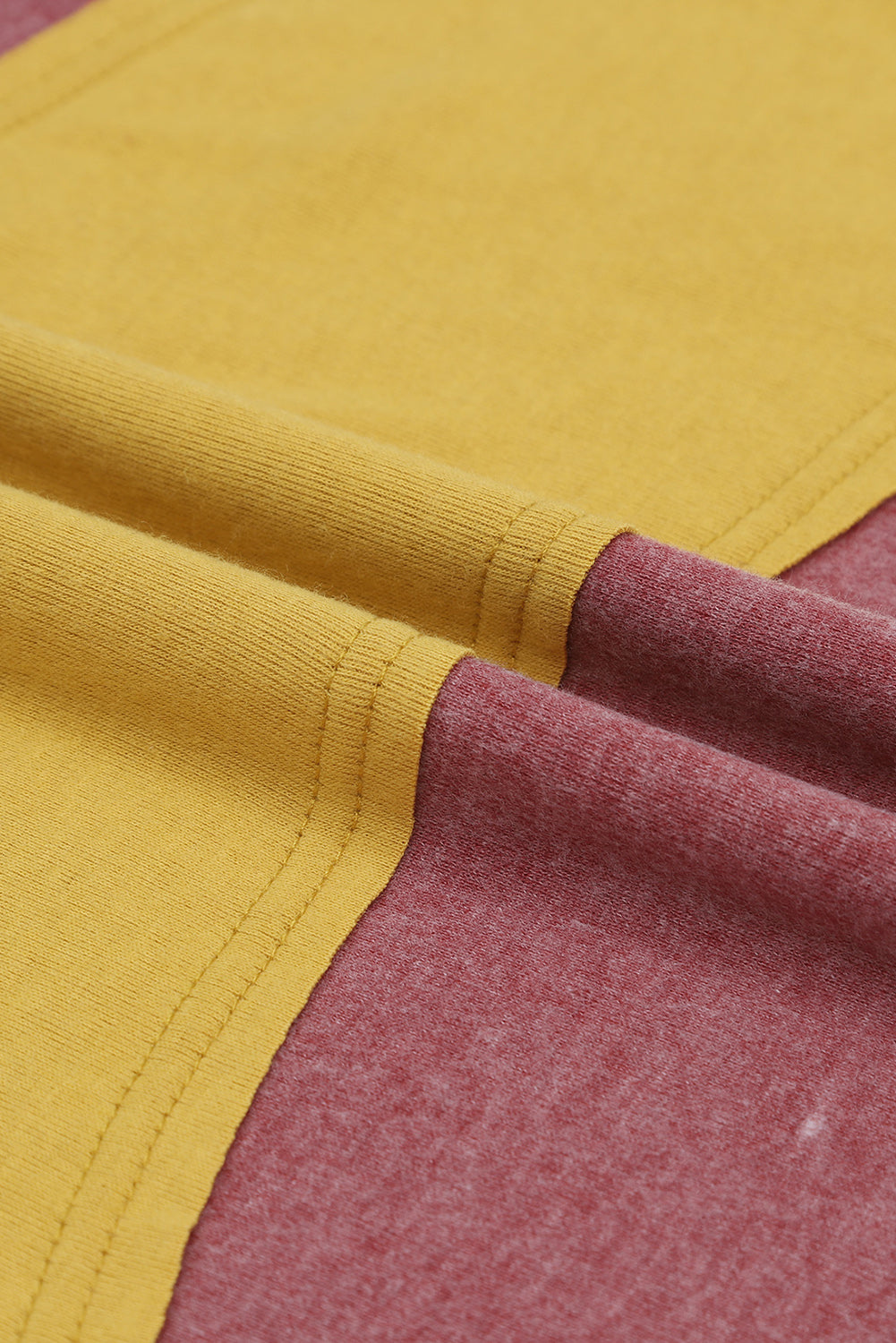 Red Colorblock Striped Bishop Sleeve Top