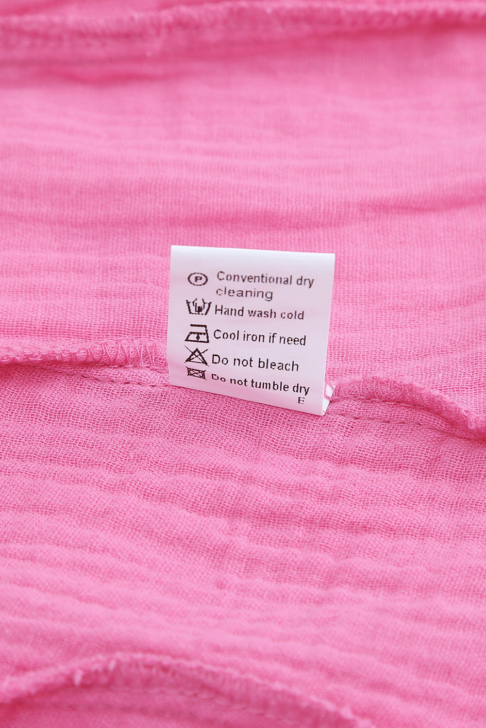 Rose Textured Buttons Long Sleeves Shirt Short Dress with Rope Tie