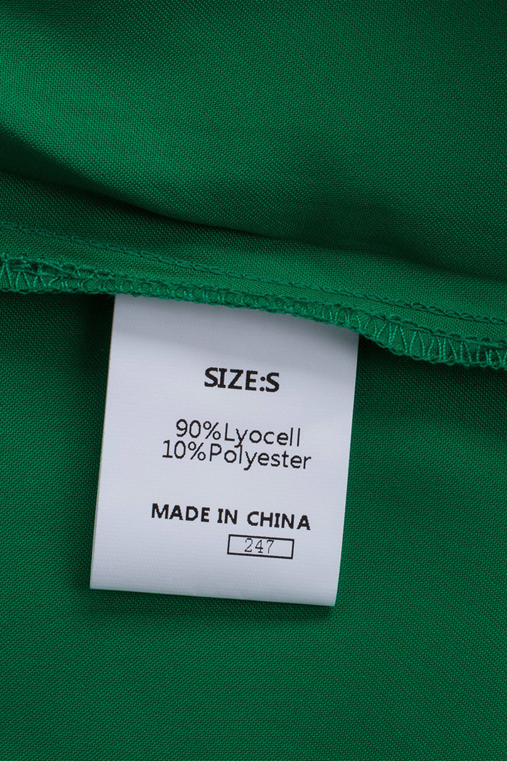 Green Satin Buttoned Cuffs Puff Sleeve Top