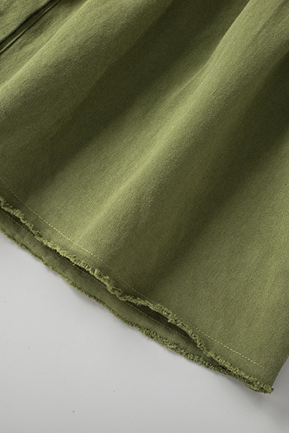 Green Snap Up Babydoll Shirt