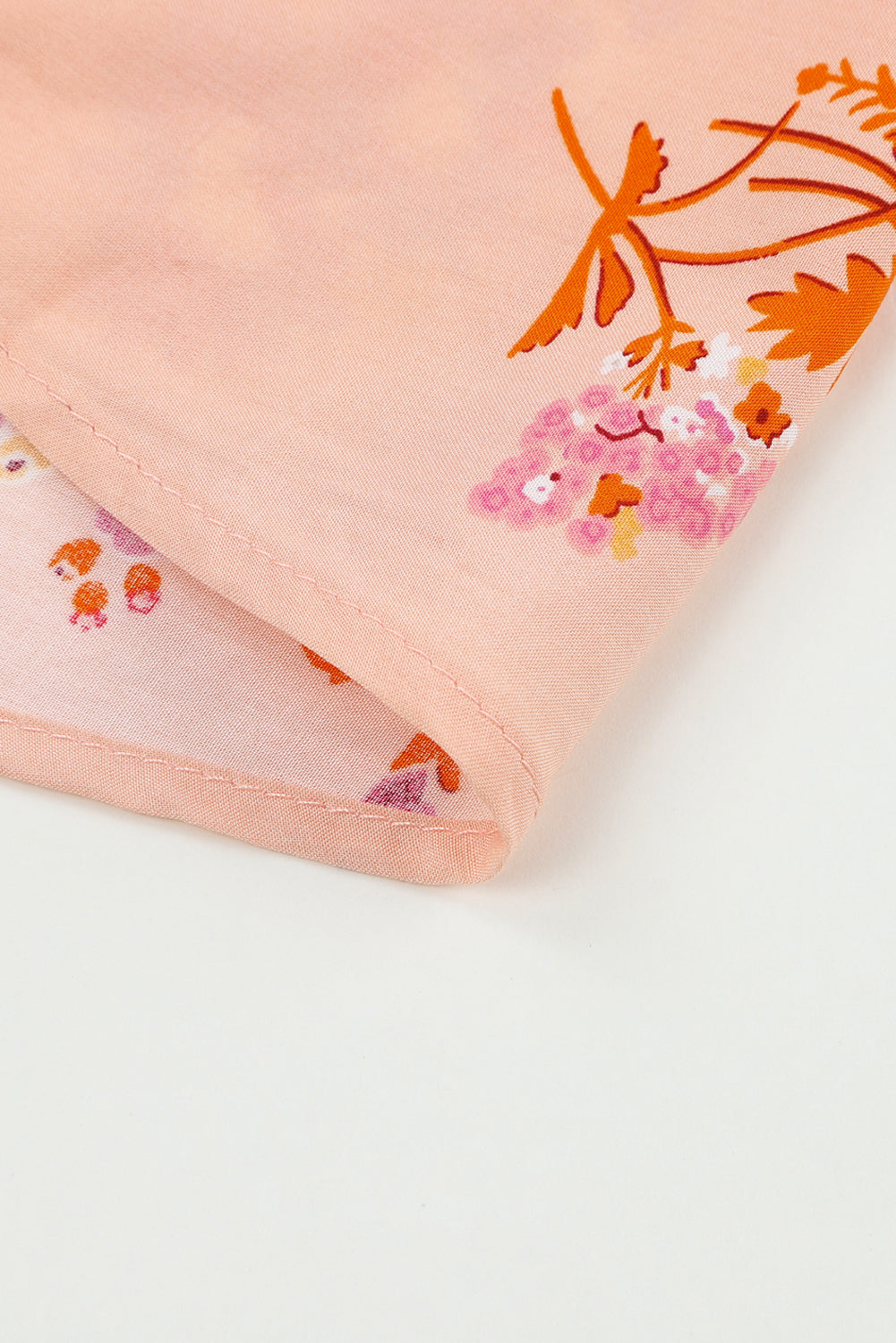 Floral Tassel Drawstring Kimono Dress