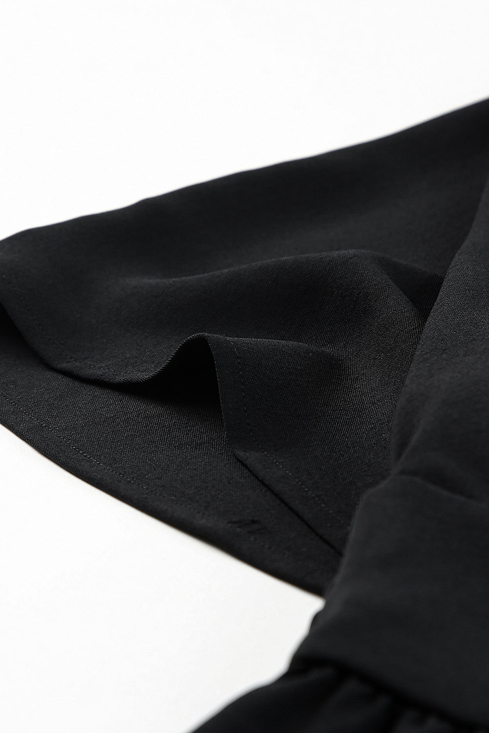 Black Deep V Neck High Waist Wide Leg Jumpsuit