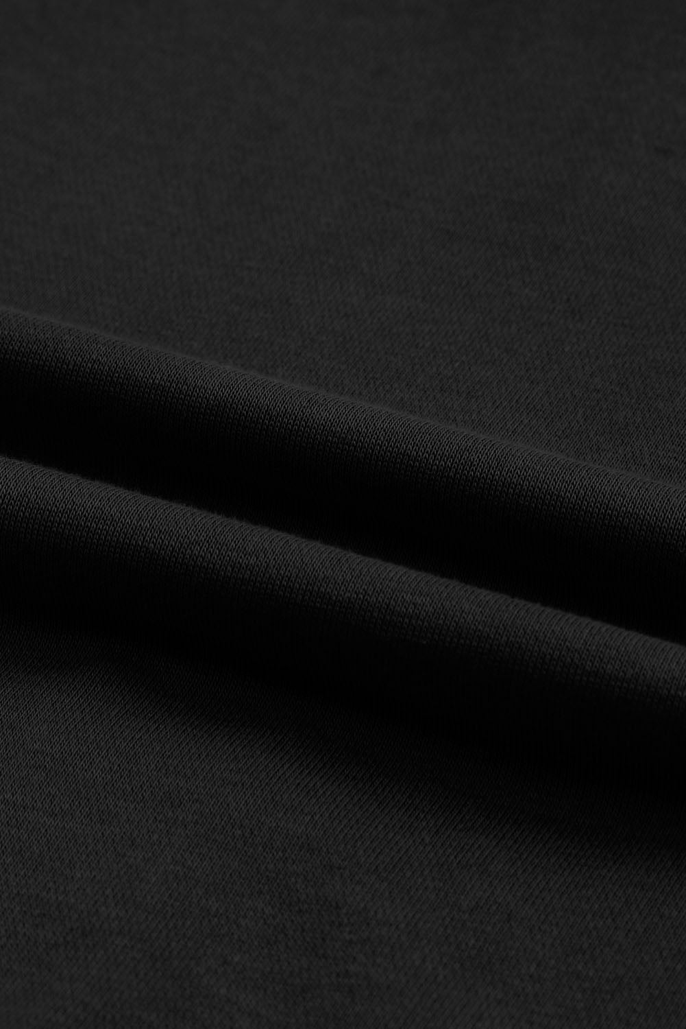Black Raw Edge Exposed Seam Full Zip Hoodie