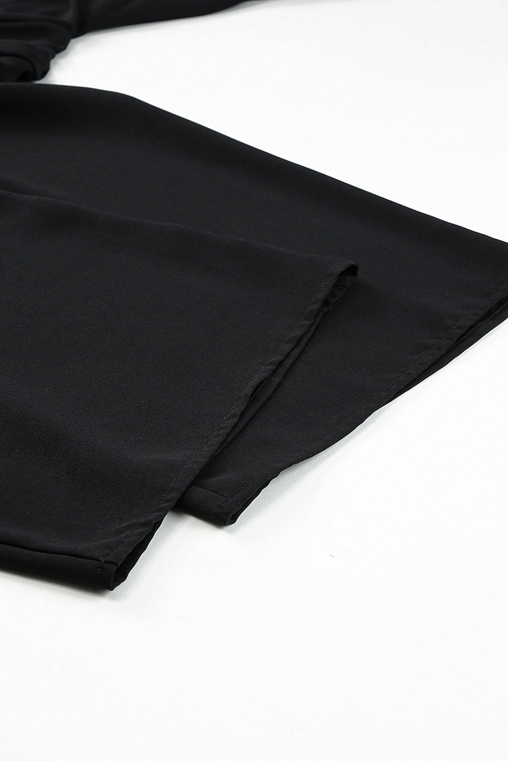 Black Deep V Neck High Waist Wide Leg Jumpsuit