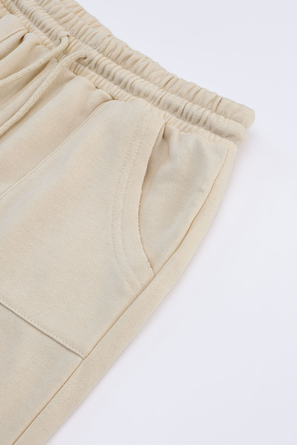 Apricot Mineral Washed Drawstring Retro Wide Leg Pants