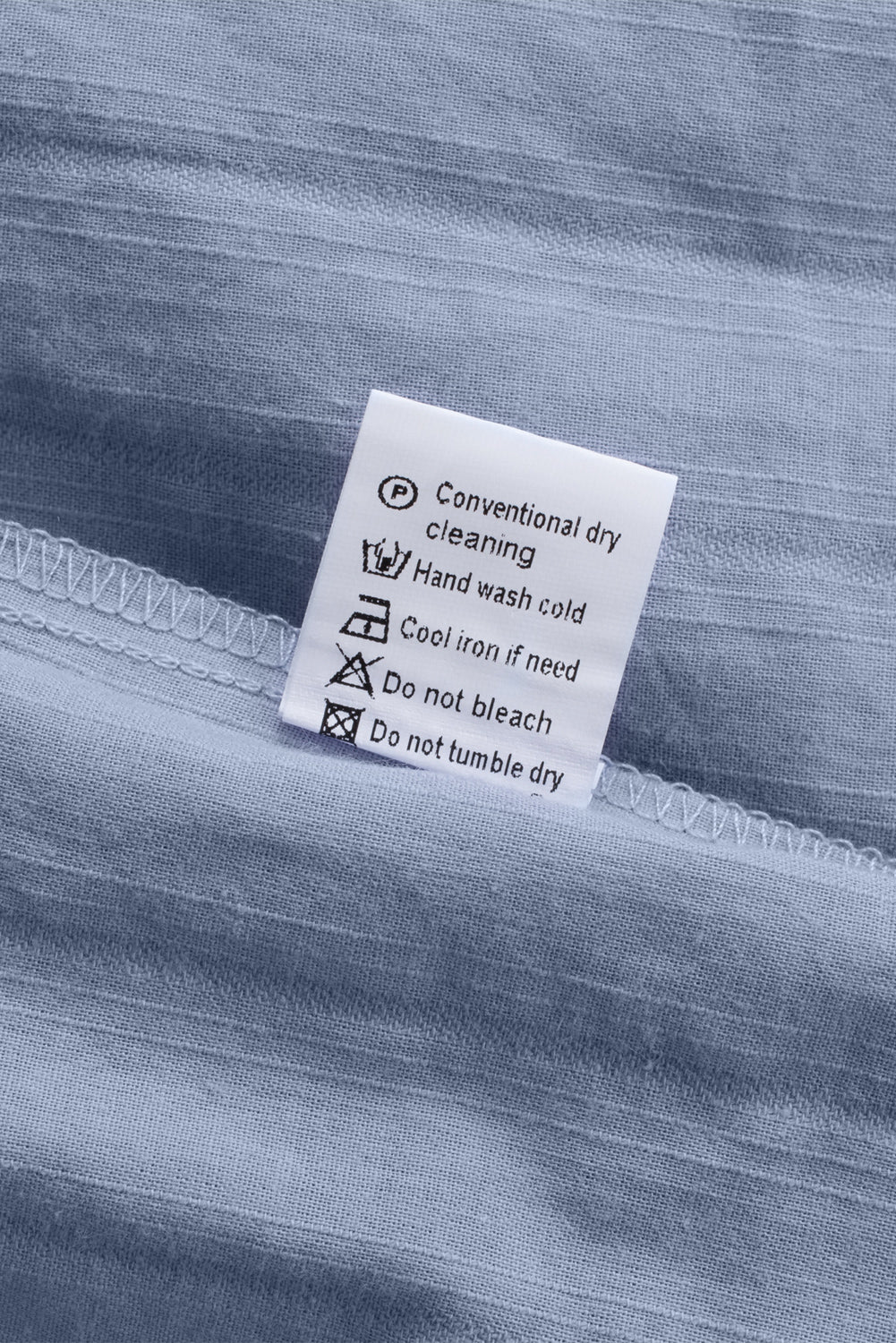 Blue Textured Buttoned Pocket Long Sleeve Shirt