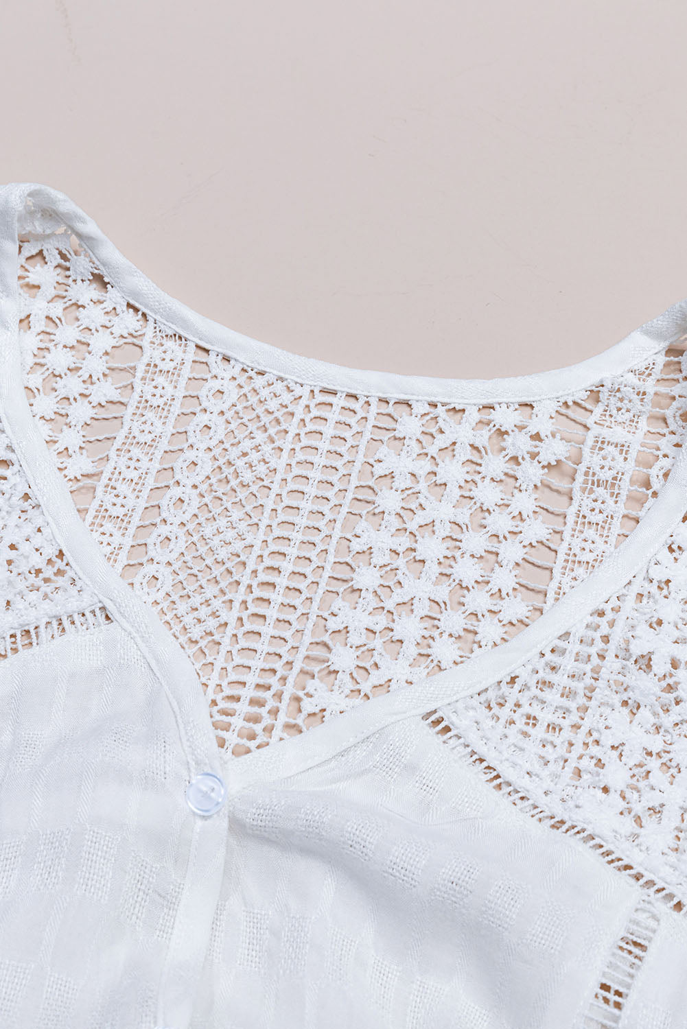 White The Du Jour Crochet Blouse
