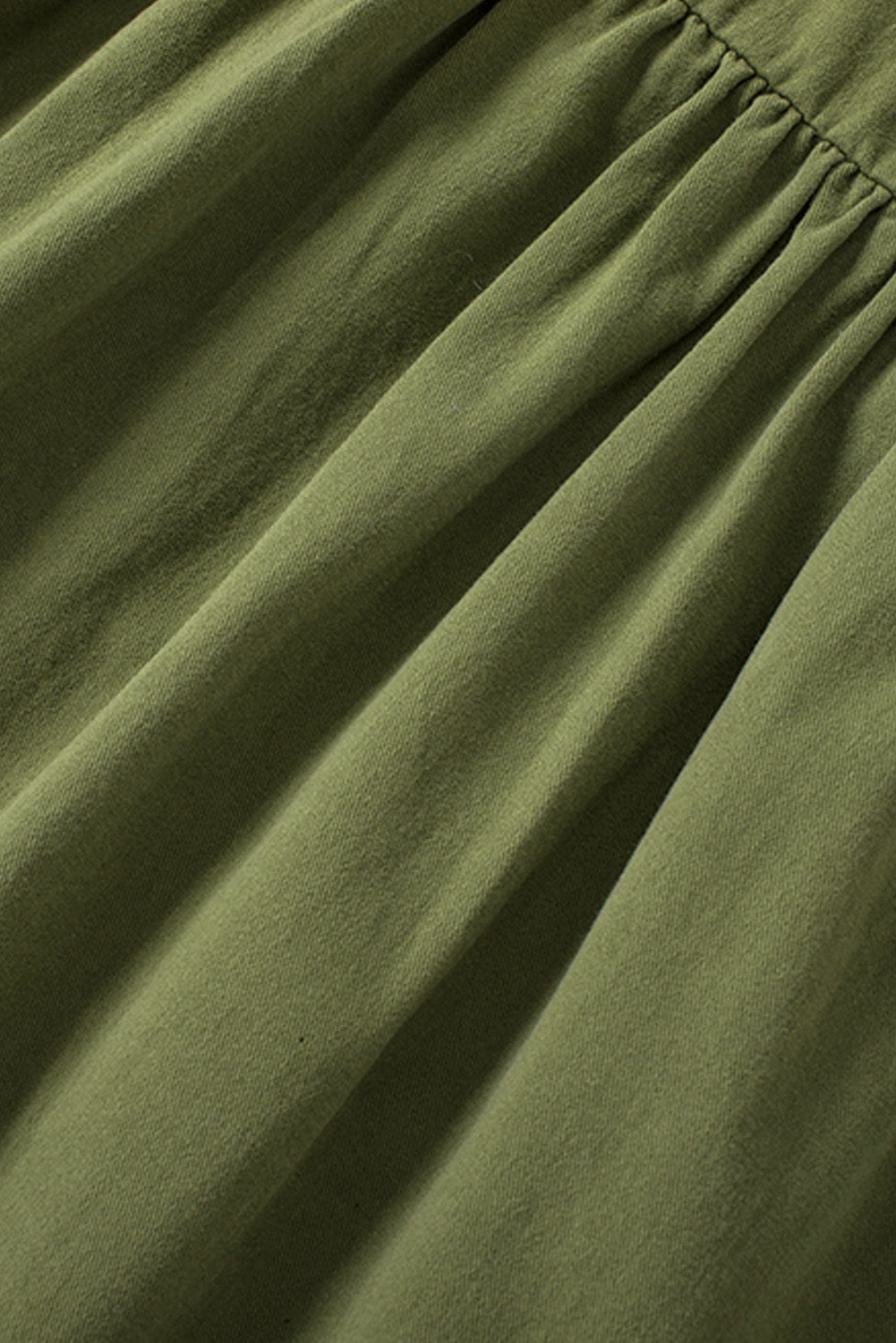 Green Snap Up Babydoll Shirt