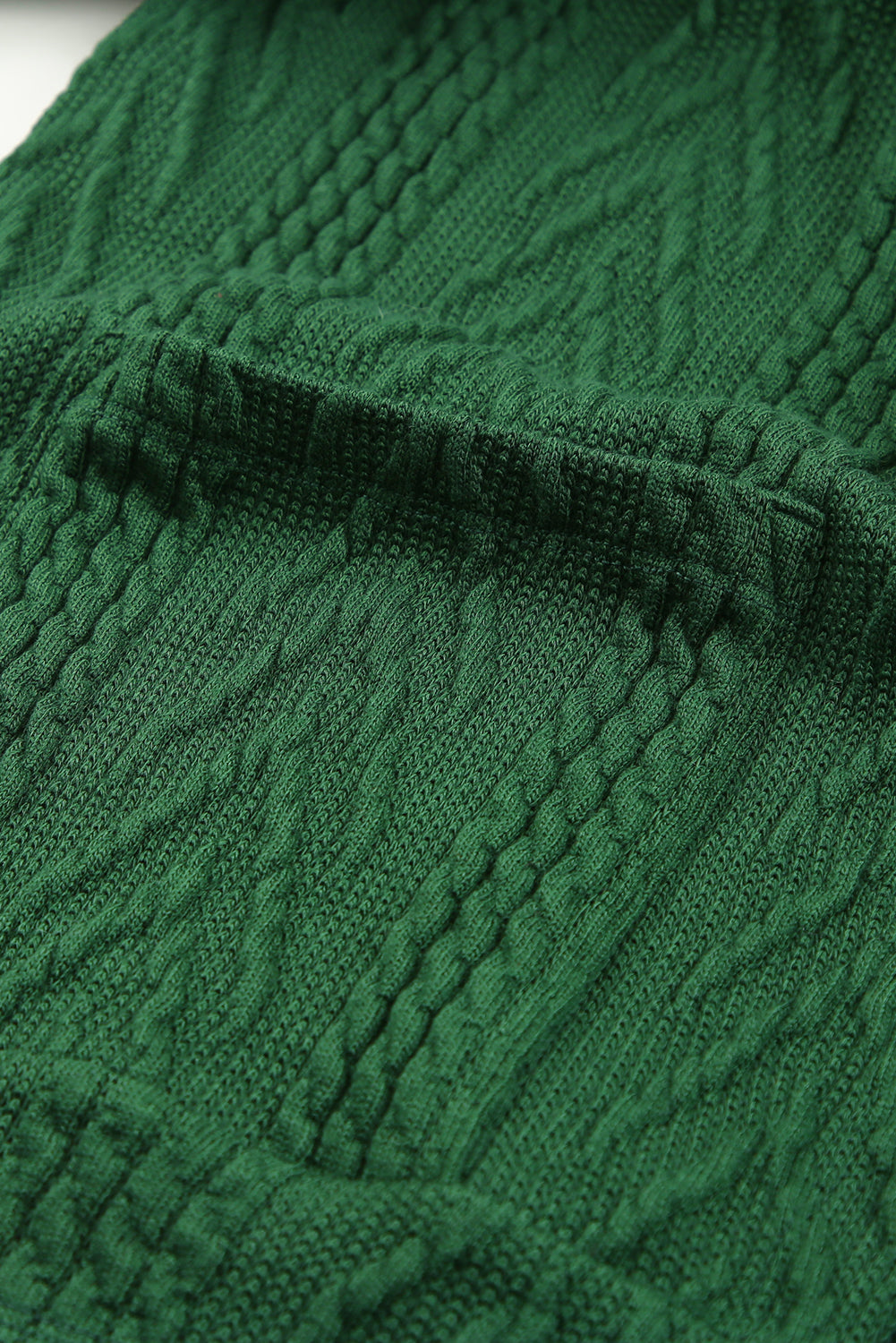 Green Drop Shoulder Textured Cardigan