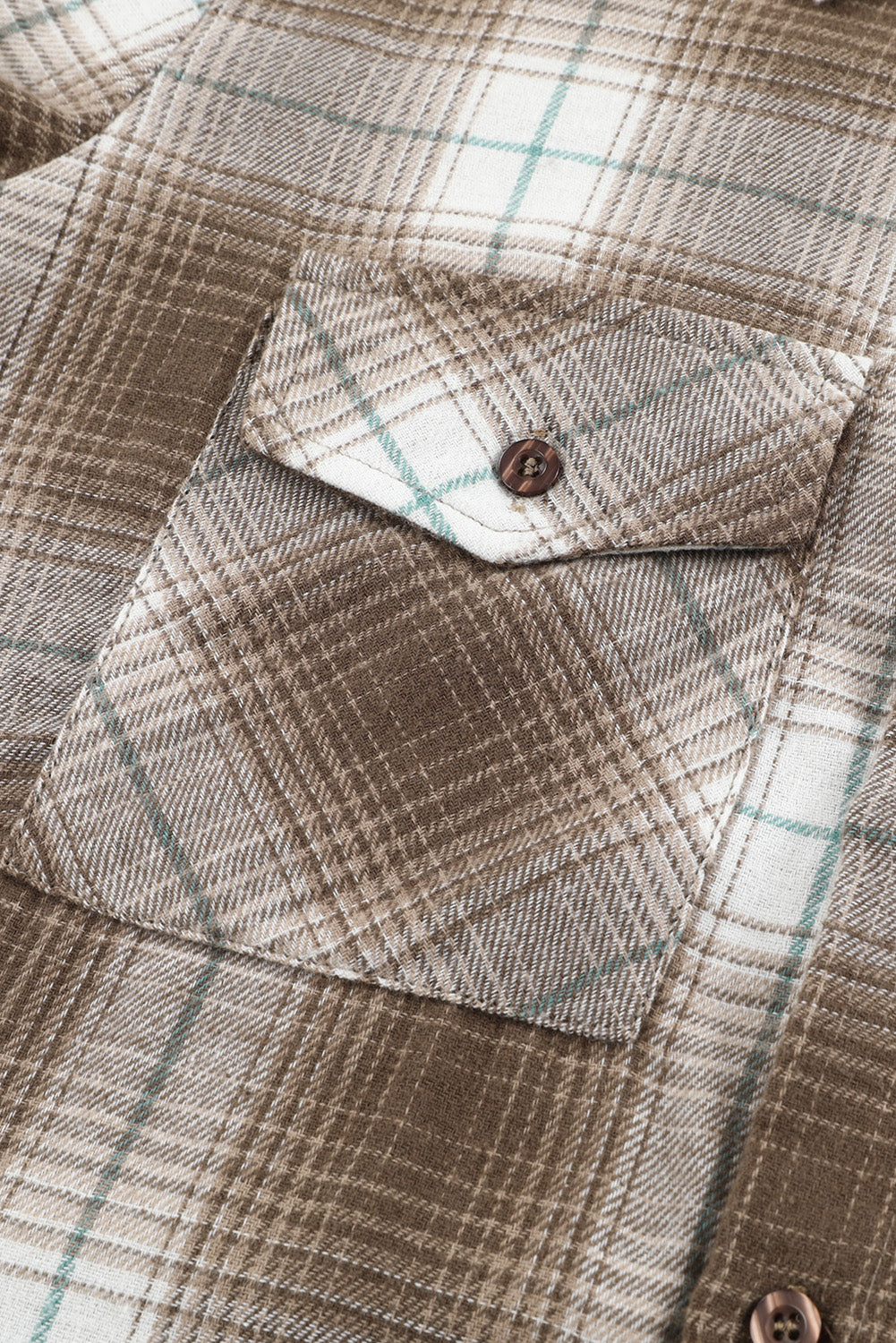 Brown Fantasy Plaid Button Up Shirt