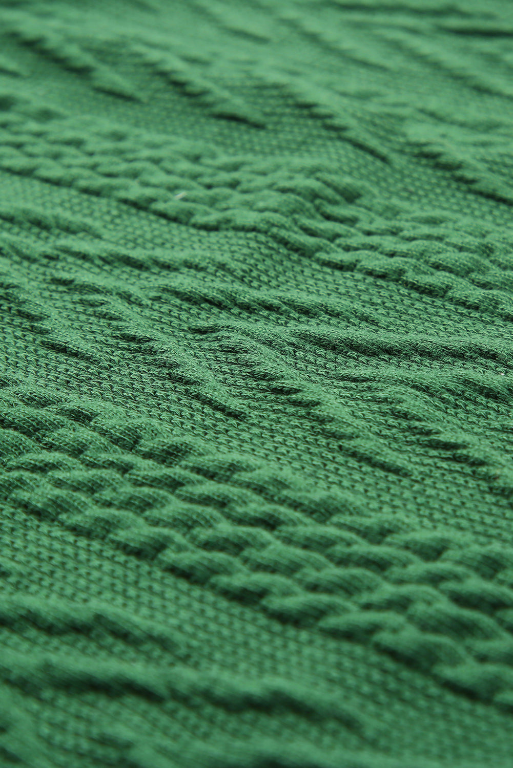 Green Drop Shoulder Textured Cardigan