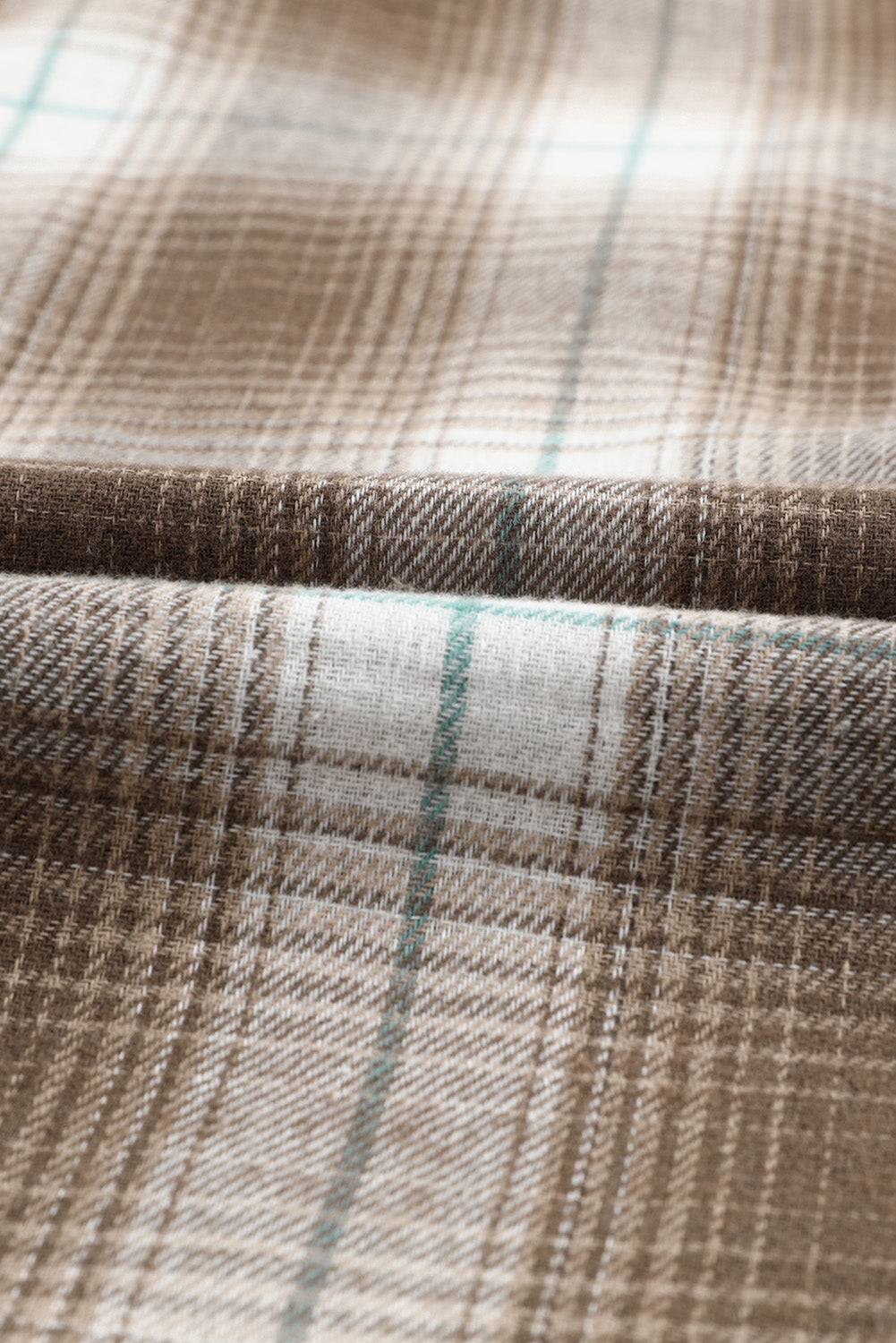 Brown Fantasy Plaid Button Up Shirt