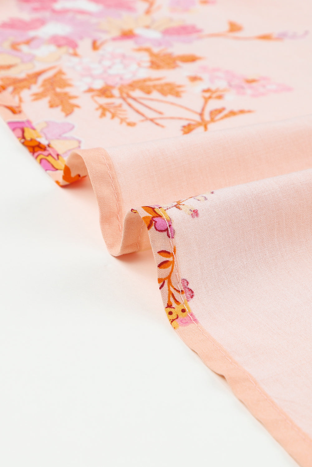 Floral Tassel Drawstring Kimono Dress