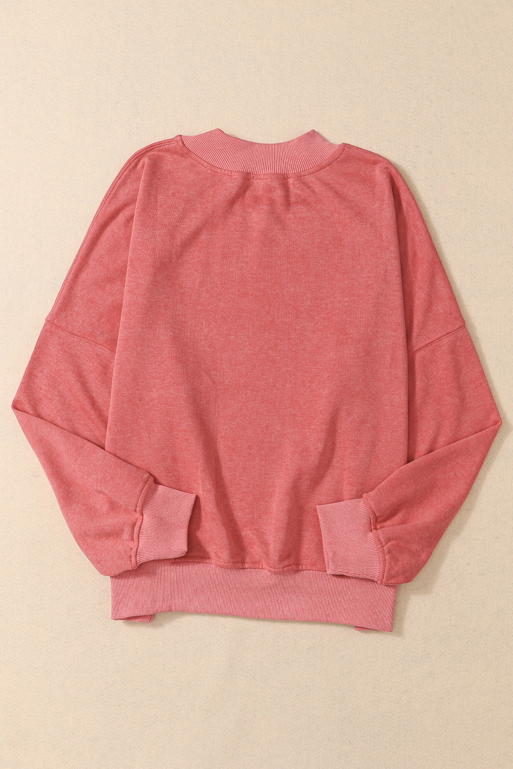 Drop Shoulder Crew Neck Pullover Sweatshirt