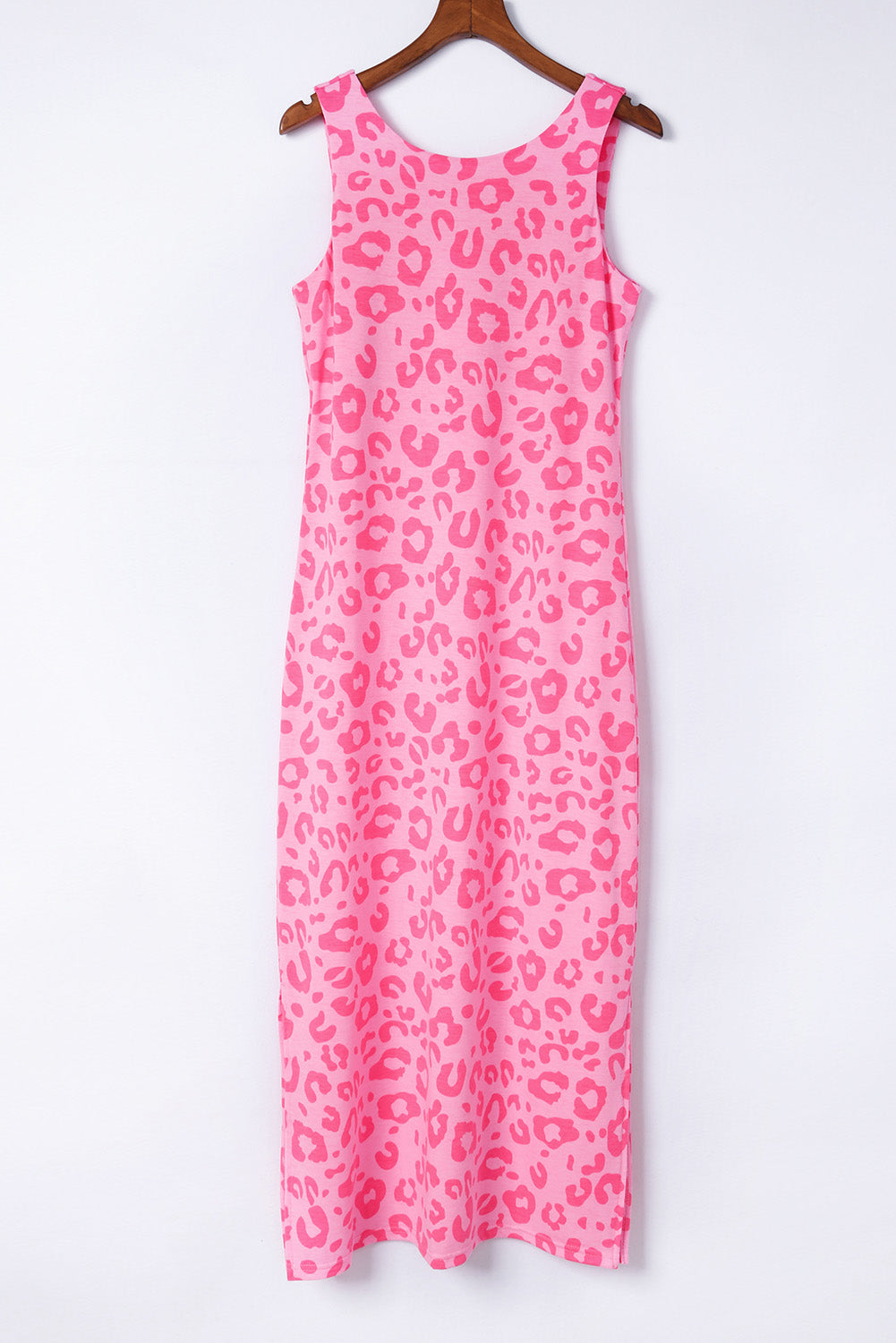 Leopard Print Sleeveless Maxi Dress