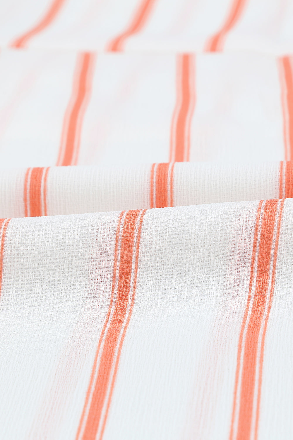 Orange Pocketed Striped Shirt