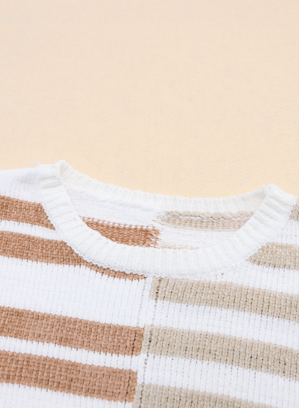 Stripe Blocked Drop Shoulder Slouchy Sweater