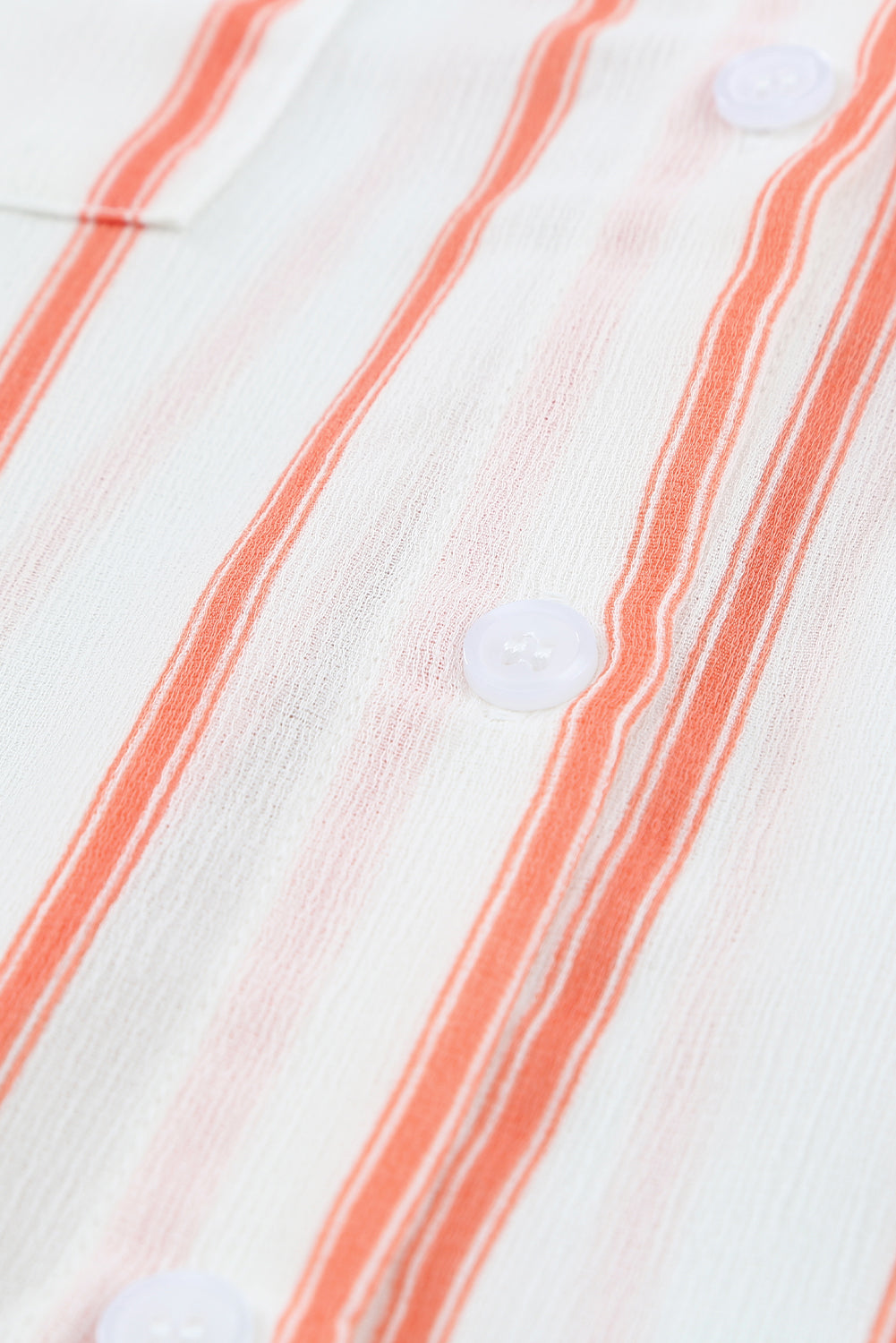 Orange Pocketed Striped Shirt