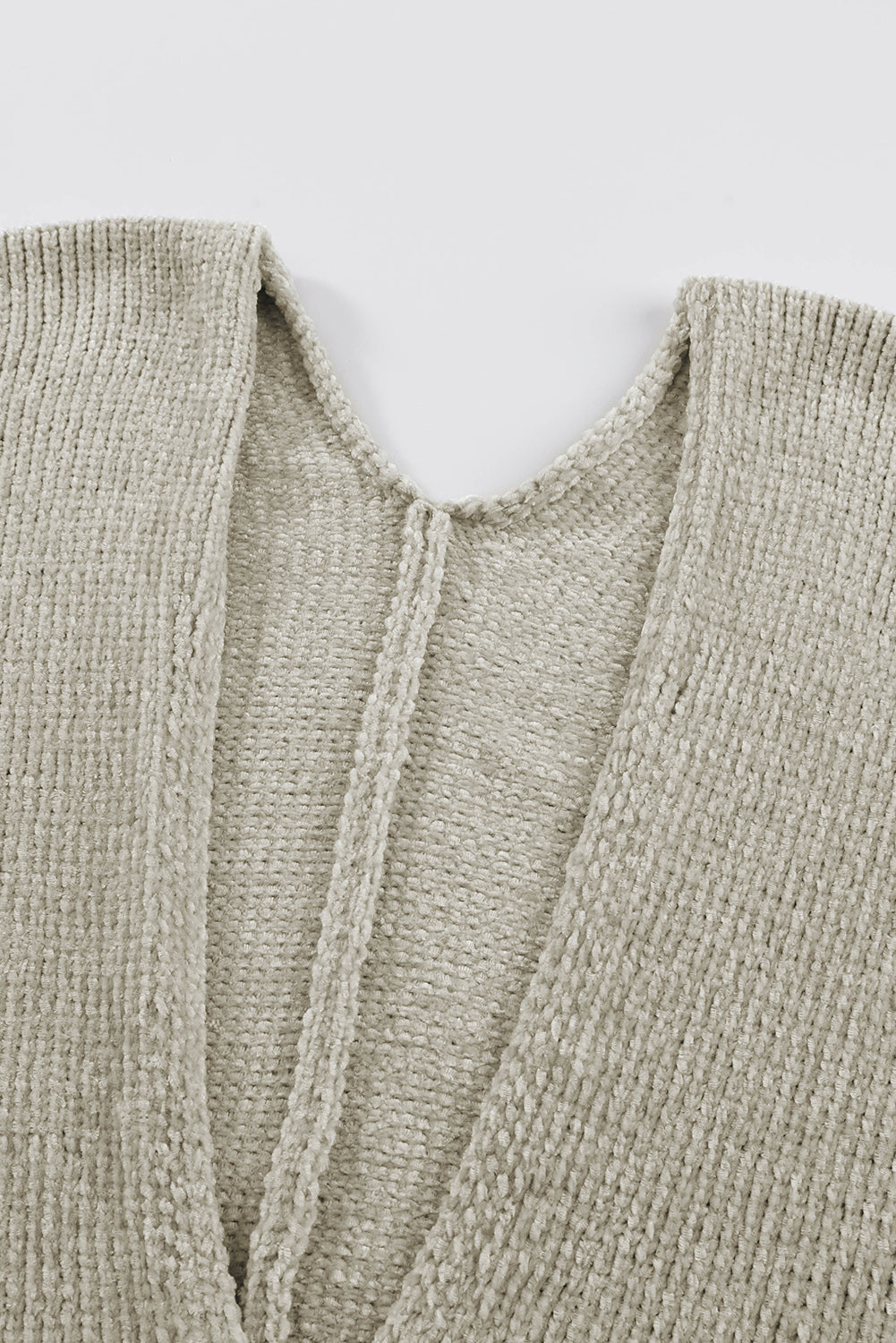 Gray Buttons Front Pocketed Sweater Cardigan