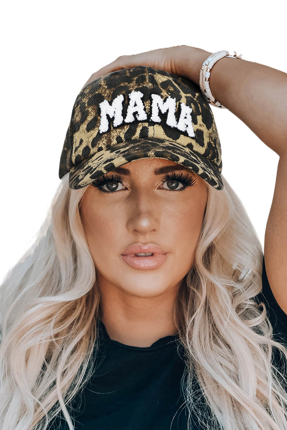 Leopard MAMA Embroidered Leopard Baseball Cap