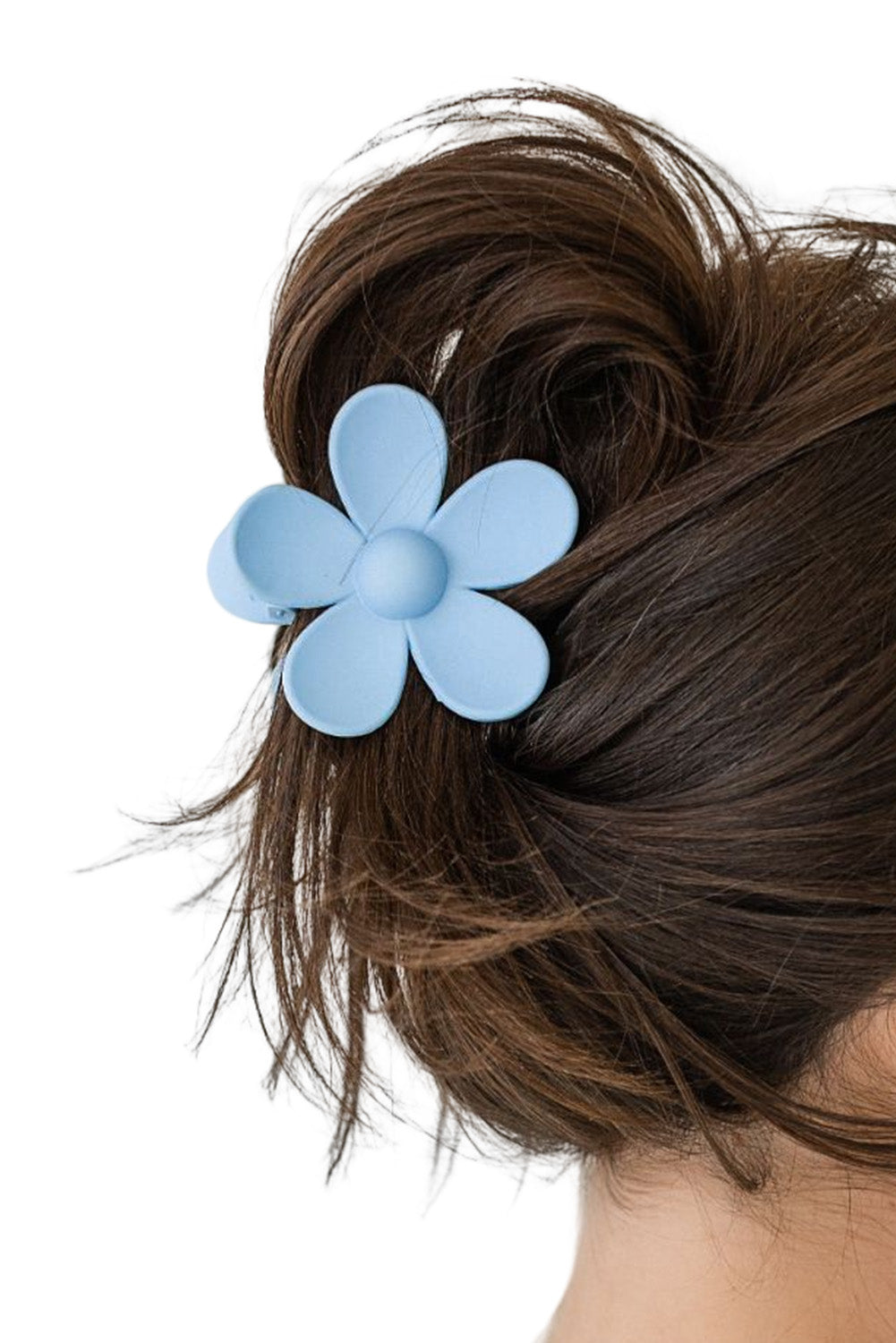 Sky Blue Flower Hair Claw Clip